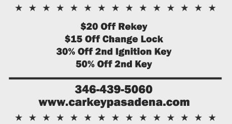 Car Key Pasadena coupon