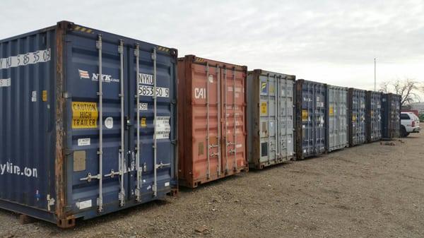 Many used shipping containers available.