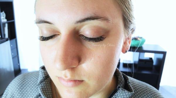 Lovely Lashes for a Lovey Lady getting ready for her engagement photos.