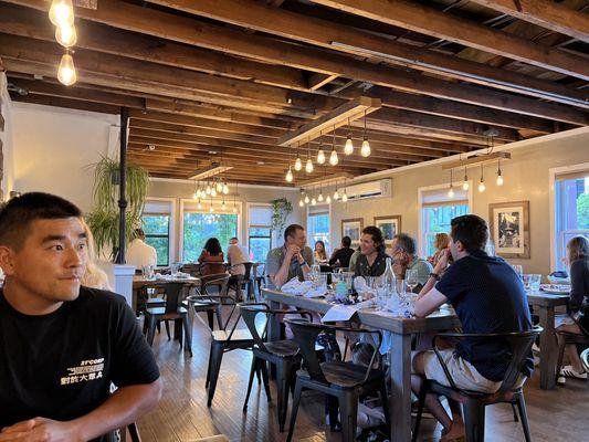 View from upstairs of the restaurant