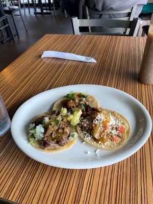 1.00 tacos Al Pastor... carnitas.. and carne asada... yummm