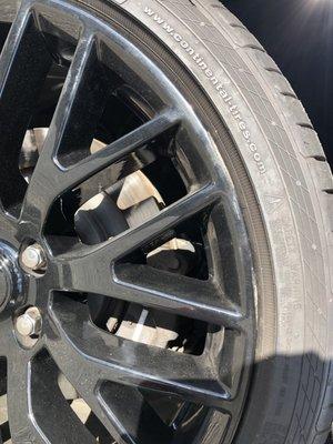 Scraped and scratch both rear wheels