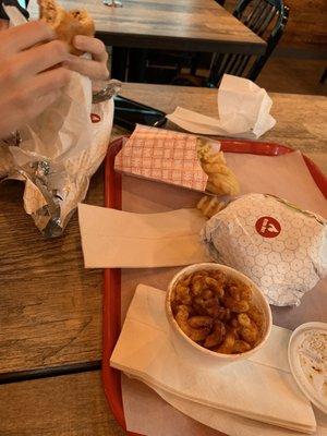 The service & food is always great. We both got Extra Hot and it's delicious with Mac & cheese also extra hot.