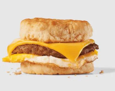 Sausage egg and cheese sandwich