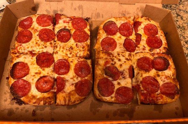 Pepperoni Detroit Style Pizza