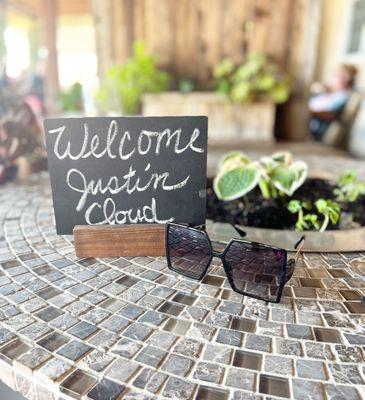 So cute that our table was reserved. Made us feel special.