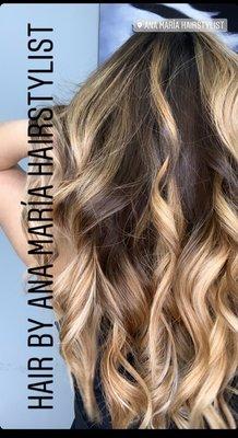 Ana María Hairstylist Color specialist, balayage certificate and keratin treatment specialist, haircut, hair extensions specialist