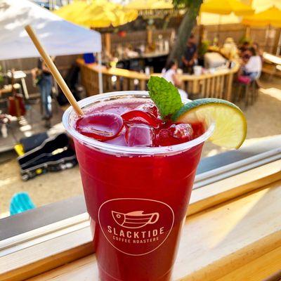Hot days call for hibiscus lime iced teas!