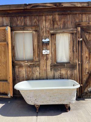 Bath tub for miners
