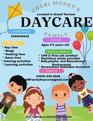 Cheri Monets Family Daycare