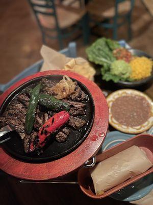 1lbs Steak fajitas, delicious!