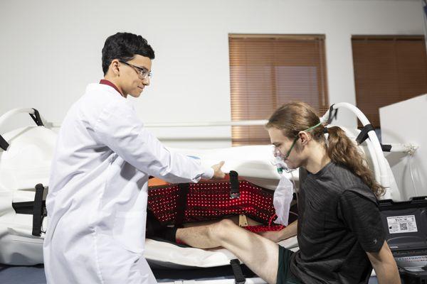 Hyperbaric oxygen, Red Light and PEMF (Pulsed electromagnetic field)