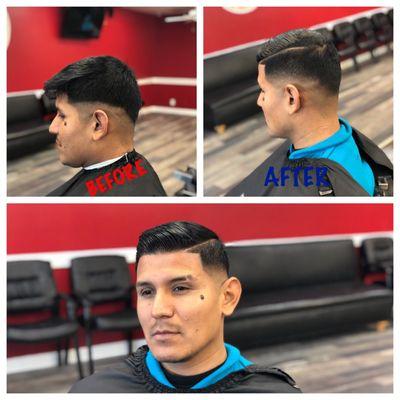 First cut in the new shop