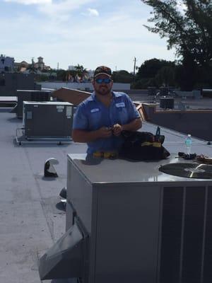 Final touches on another completed project