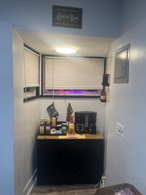 The coffee corner !! Where the coffee is made fresh all day!!!