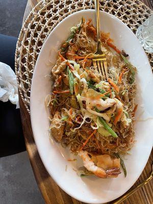 Pancit Bihon with chicken