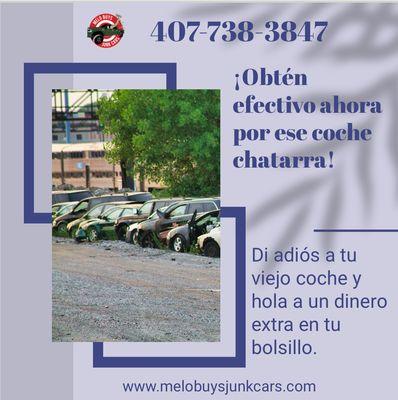 ¿Ese viejo coche chatarra en tu entrada está ocupando un espacio valioso?
¡No dejes que se quede allí acumulando polvo por más tiempo!