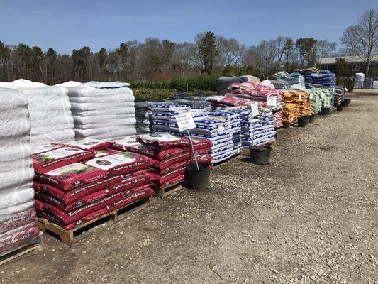 Some of their fertilizer and soil
