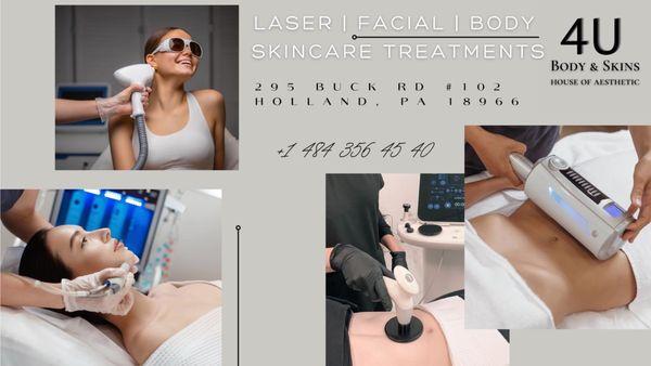 LASER HYDRAFACIAL ENDOSPHERES
4U - it's your shortcut to perfect body&skin
ONLY ORIGINAL AND LICENSED DEVICES