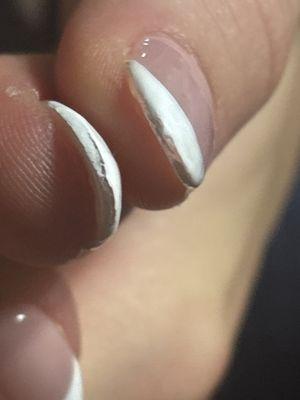 Already chipped??? It's gel.