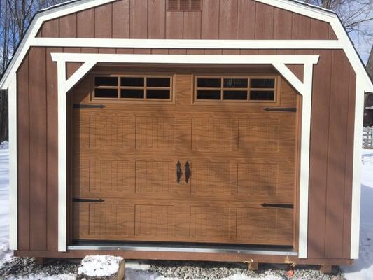 9' x 7' Steel in woodgrain Oak finish
