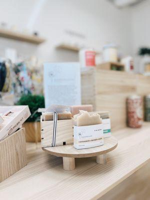 Locally sourced soaps.