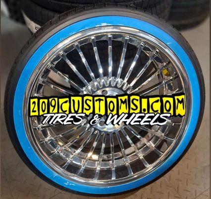 1" WHITE WALLS FOR 20" WHEELS