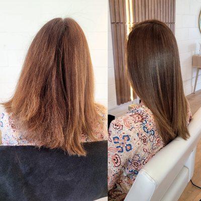 Short hair can look cute only if styled . Keratin treatments make cuts look great even if you don't style or use heat tools