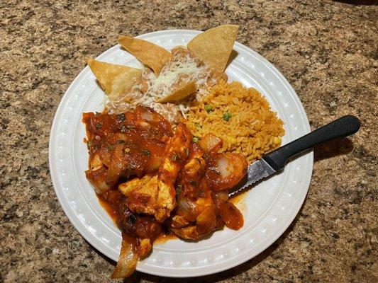 Chicken Ranchero was delicious.