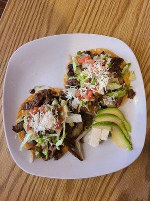 Taste great. 2. Tostada Bistec Asado