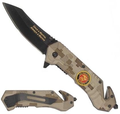 USMC digital camo rescue knife