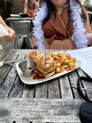 The honey chicken sliders