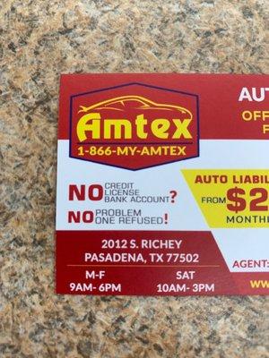 Amtex Insurance