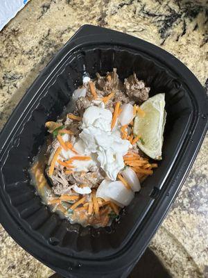 Carnitas taco bowl one of my favorite meal plan meals.