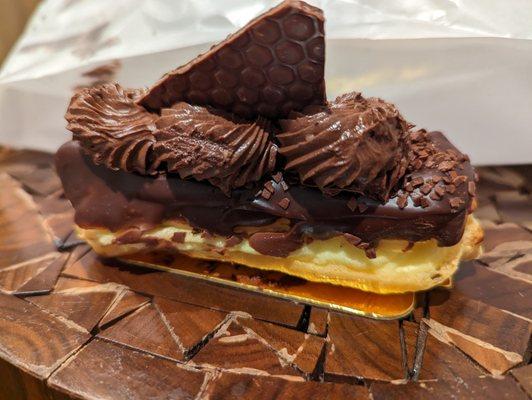 Smushed chocolate eclair