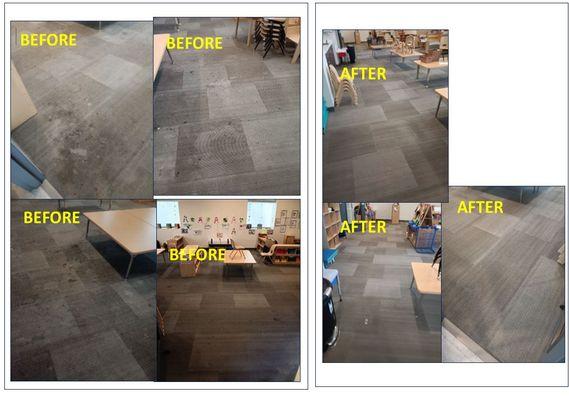 Carpet Cleaning and Disinfecting
BEFORE & AFTER COMPLETION PHOTOS