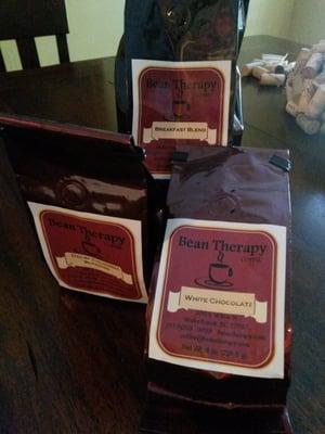 Stocked up with coffee from Bean Therapy!