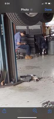 Waited 5 hours on this day as the tech stayed on his phone for more than an hour . Have many more