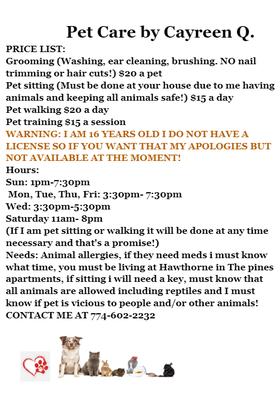 Pet Care By Cayreen's