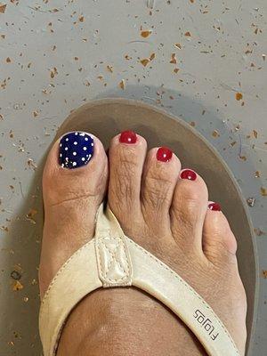 Fun 4th of July pedi!