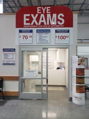 Comprehensive Exam $70.00
 Contact Lens Exam   $100.00