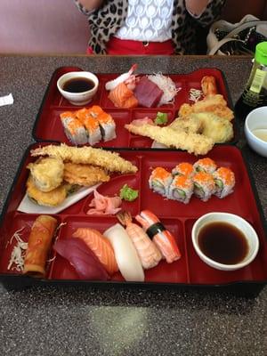 Sushi Lunch Bento (nearest) & Sashimi Lunch Bento