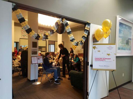 Viewing party for new Orientation video sponsored by Premier America Credit Union.
