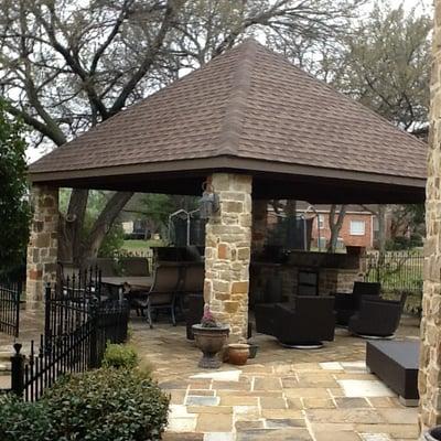 Our awesome outdoor kitchen. Happy customer.