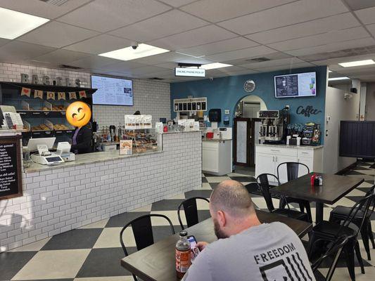 Store view from entrance. We were greeted immediately