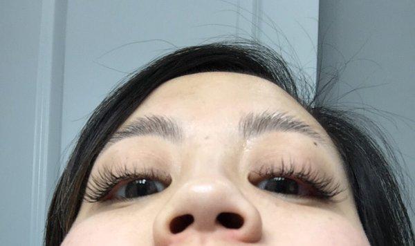 Eyelash extension done by Tracy.