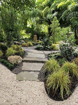 The campus at FCM is a garden oasis, with meditation spaces, a fountain, a Zen fountain and a children's garden.