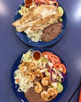 Grilled swai & Garlic shrimp