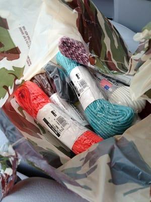 Stocking up on paracord supplies!