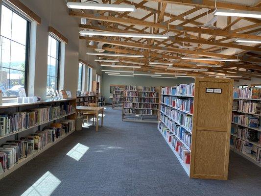 Walking into the main part of the library.
